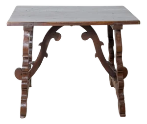 Table With Lyre Legs In Solid Walnut