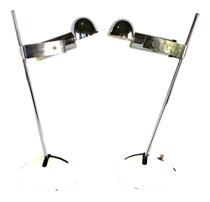 1972 Robert Sonneman T395 Table Lamp for Luci Milan - a Pair