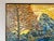 Wood 1960's Leipziger " Gold Float " Impressionist Oil Landscape Painting For Sale - Image 7 of 13