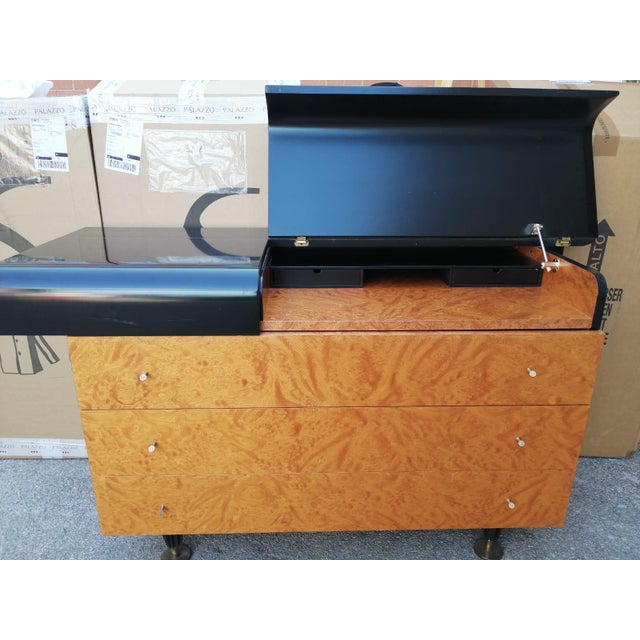 1980s Triptych Dresser and Bedside Tables by Pierre Cardin, 1970s, Set of 3 For Sale - Image 5 of 17