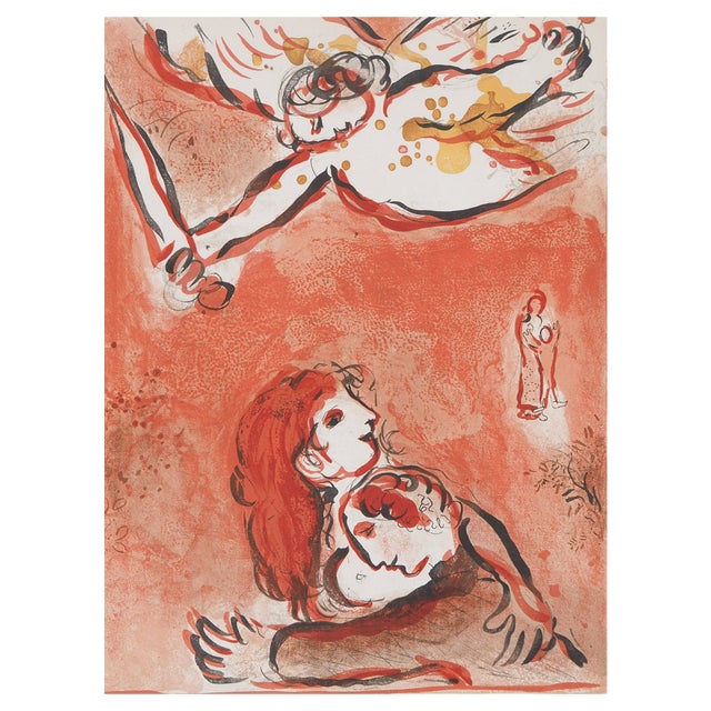 Marc Chagall, The Bible, The Savior Angel, Original Lithogravure For Sale