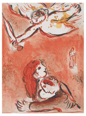 Marc Chagall, The Bible, The Savior Angel, Original Lithogravure