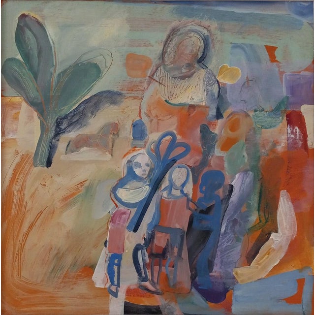 "Old Mother of Grace With Children" Expressionist Figurative Painting by Andrew Portwood For Sale - Image 4 of 7
