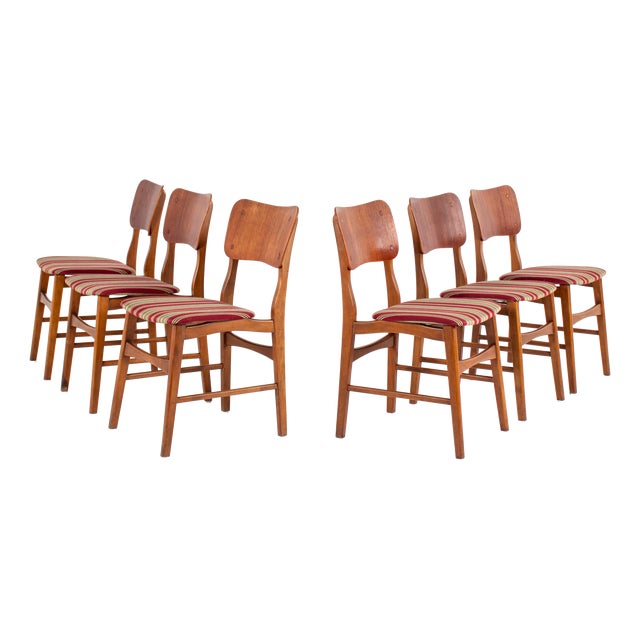 Vintage Teak Dining Chairs by Ib Kofod-Larsen, 1960s, Set of 6 For Sale