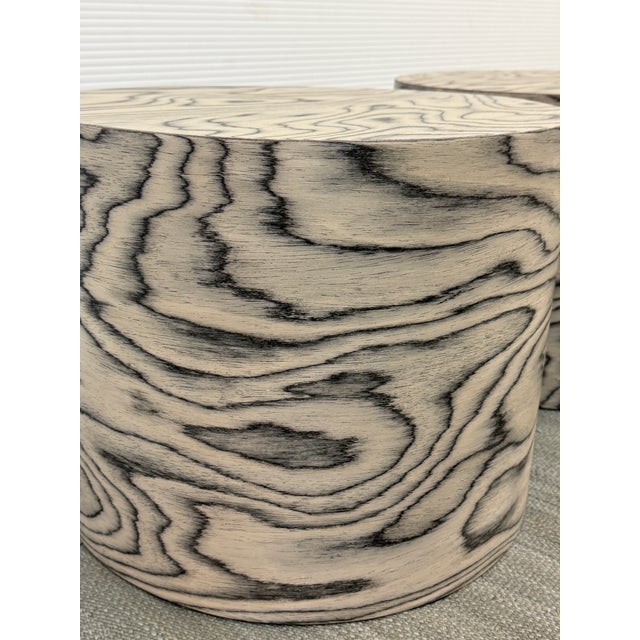Wood Ettore Sottsass Zebra Cocktail Side Tables, Pair For Sale - Image 7 of 12