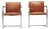 Mies Van Der Rohe for Knoll Flat Bar Brno Chair in Brushed Steel and Leather, 6 Left For Sale
