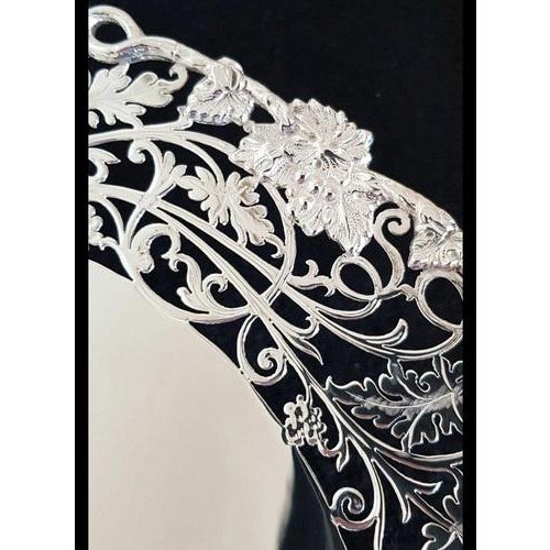 Sterling Silver Cake Stand Compôtier from Lee & Wigfull, Sheffield, 1942 For Sale - Image 11 of 18