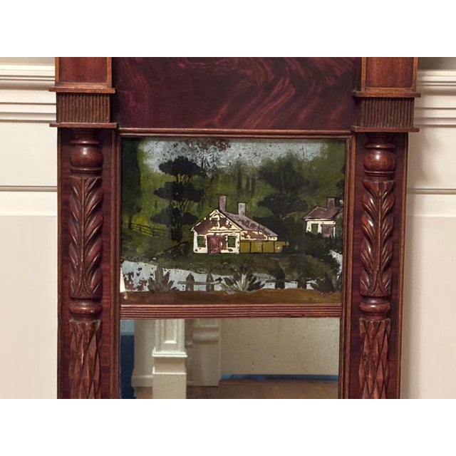 19th Century Walnut Carved Mirror For Sale - Image 4 of 5
