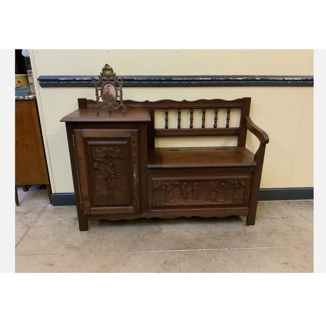 Wood Breton Shoe Cabinet, 1945 For Sale - Image 7 of 10