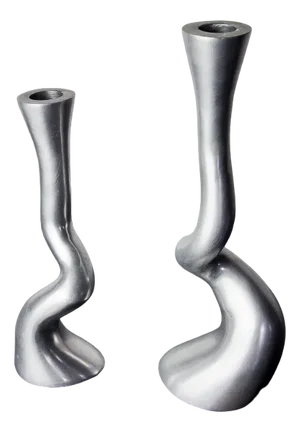Brutalist Candleholders by Art3, Spain, 1970, Set of 2