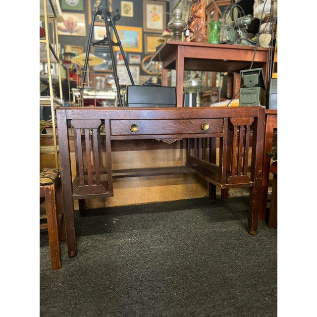 Mission 1910’s Mission Bohm Writing Desk For Sale - Image 3 of 8