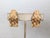 Mid-Century Modern Vintage 1960s Signed Napier Goldtone "Woven" Clip Earrings-2 Pieces For Sale - Image 3 of 7