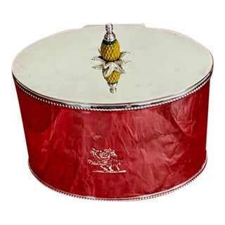 1990s Nestle Silver Plate Sheffield Tea Caddy Reproduction by Berndorf Lucerne Ag Co For Sale