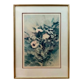 “Pink Poppies” S/N Limited Edition Botanical Print by Nancy Taylor Stonington For Sale