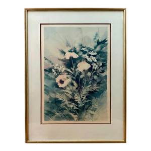 “Pink Poppies” S/N Limited Edition Botanical Print by Nancy Taylor Stonington