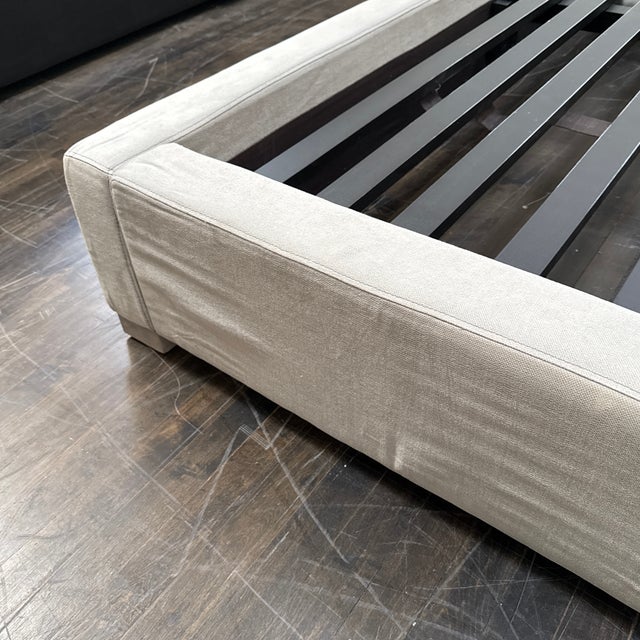 King Size Restoration Hardware Modena Tufted Platform Bed Frame For Sale - Image 12 of 12