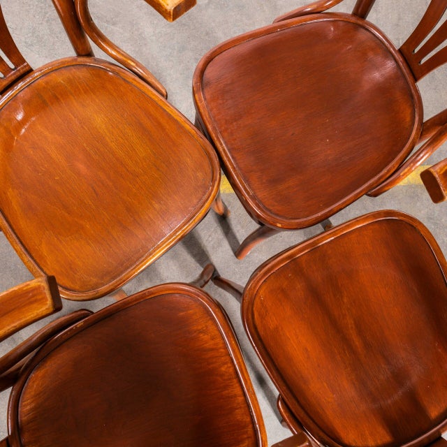 Burnt Orange Three Spoked Fan Back Armchairs, 1980s For Sale - Image 6 of 10