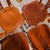 Burnt Orange Three Spoked Fan Back Armchairs, 1980s For Sale - Image 6 of 10