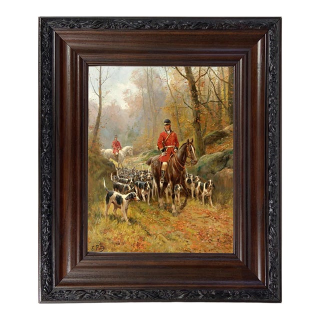 "Casting Out" Contemporary Reproduction Print on Canvas After Eugene Petit, Framed For Sale