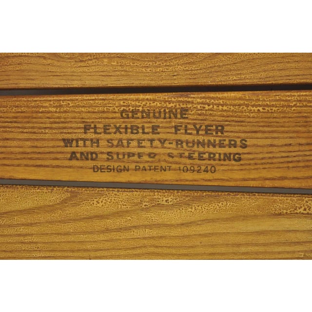 Mid 20th Century Vintage Flexible Flyer Airline Racer No 60 Wooden Sled Planet Jr Usa For Sale - Image 5 of 10