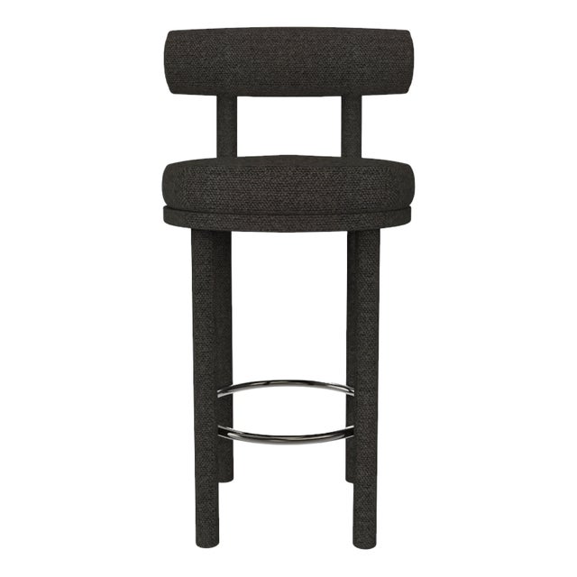 Collector Modern Moca Bar Chair in Safire 02 Fabric by Studio Rig For Sale