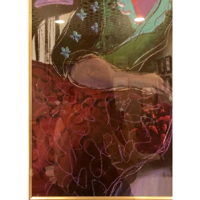 Printmaking Materials Lithograph by Patricia Govezensky of Two Woman Gilt Framed Signed For Sale - Image 7 of 13