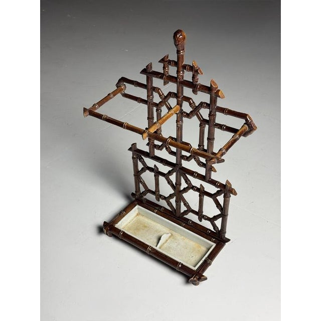 Faux Bamboo Umbrella Holder, 1890s For Sale - Image 4 of 10