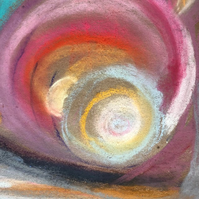 Abstract Abstract #99 by Erik Sulander Original Pastel on Paper 10x12.5 For Sale - Image 3 of 4