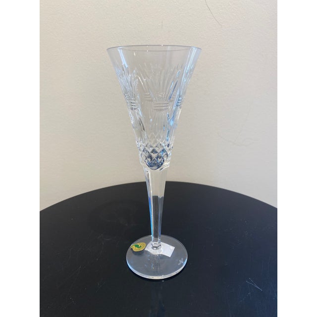 Transparent Waterford Crystal Millennium Toasting Flutes w/ box- a Pair For Sale - Image 8 of 9