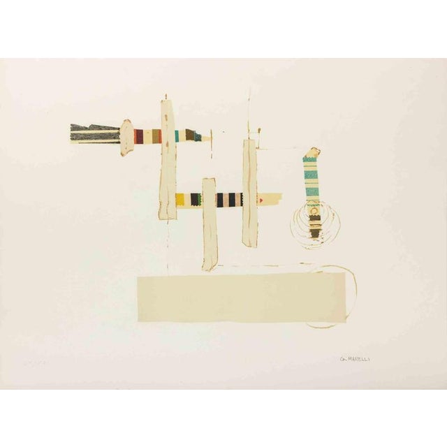 Lithograph realized by Giulio Marelli in 1970 ca. Edition of 150 in arab numbers and XXV in roman numbers. Hand signed and...