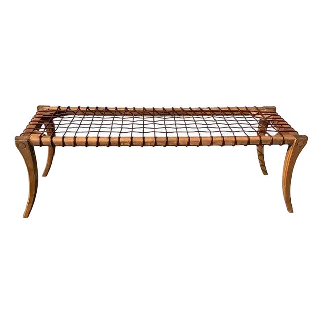 Modern Mid Century Klismos Style Bench For Sale