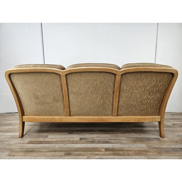 Vintage Beech 3-Seater Sofa, 1970s For Sale - Image 14 of 15