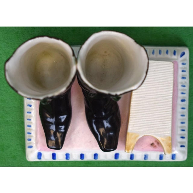 Italian Porcelain Grenadier Riding Boots W/ Jack For Sale - Image 4 of 5