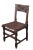 Antique spanish revival side chair. Made of quartersawn oak featuring mortise and tenon joinery with Celtic inspired...