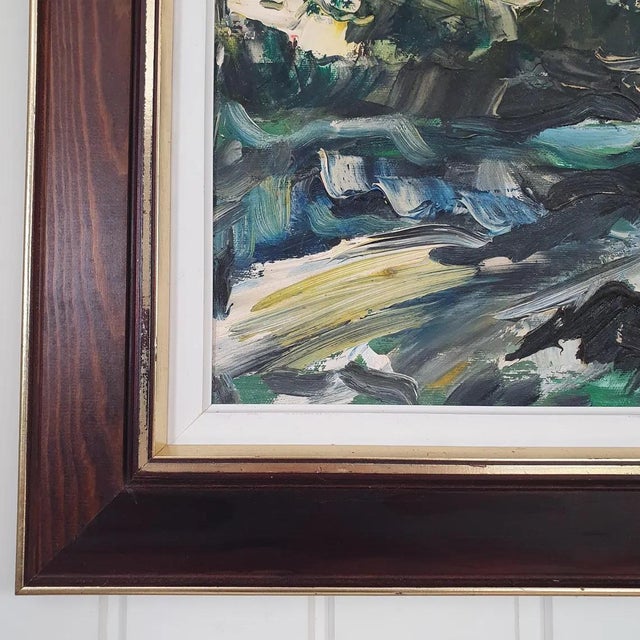 F. Hallberg, Abstract, 1970s, Oil on Canvas For Sale - Image 16 of 18