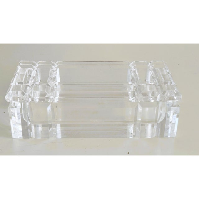 Postmodern Mid-Century Italian Acrylic Glass Faceted Jewelery Box, 1970s For Sale - Image 3 of 11