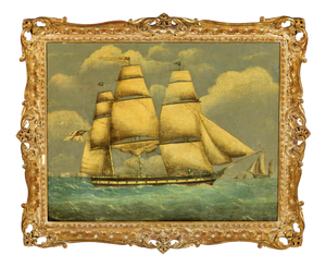 English School Artist, Nautical Scene, 19th Century, Oil on Canvas, Framed