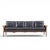 Knut Saeter for Vatne Møbler Mid Century Norwegian Rosewood and Leather Sofa This sofa measures: 86.5 wide x 31 deep x...