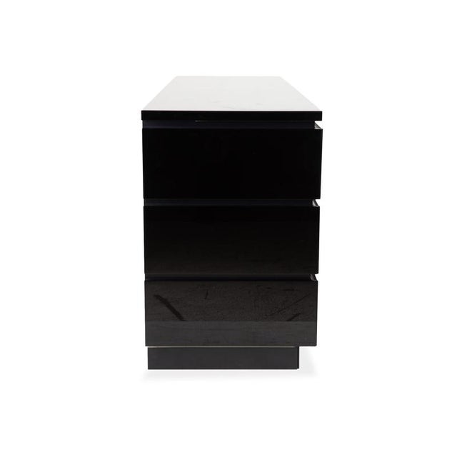 Black Cube Sideboard with Drawers in Black High Gloss Wood from Interlübke For Sale - Image 8 of 12
