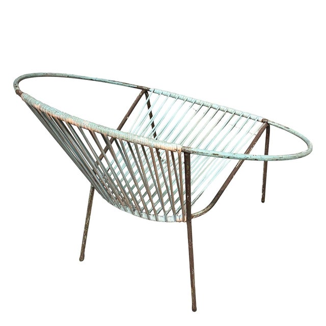 Mid 20th Century Mid 20th Century Iron and Rubber Cord Loop Outdoor/Patio Chair by Salterini, Pair, Attributed For Sale - Image 5 of 7