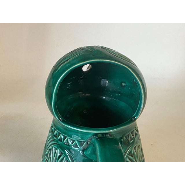 1960s English Majolica Green Bird Jug, 1960 For Sale - Image 5 of 14