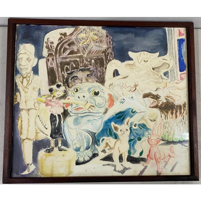 Richard Whalen "Jeffery's Toy's" Original Watercolor Painting C.1970s For Sale - Image 12 of 12
