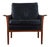 Knud Saeter for Vatne Leather Accent Chair in Aged Leather and Teak Norway For Sale