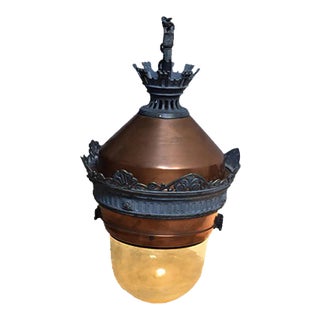 Copper Street Lamp, 1920s For Sale