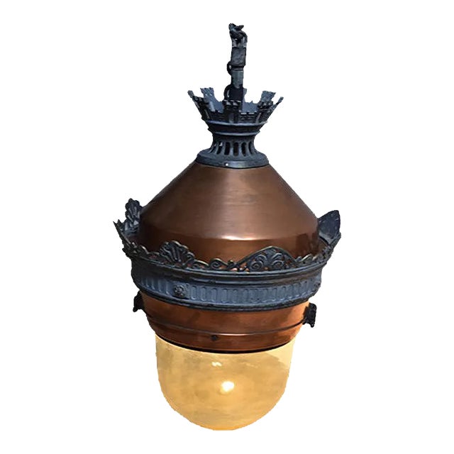 Copper Street Lamp, 1920s For Sale