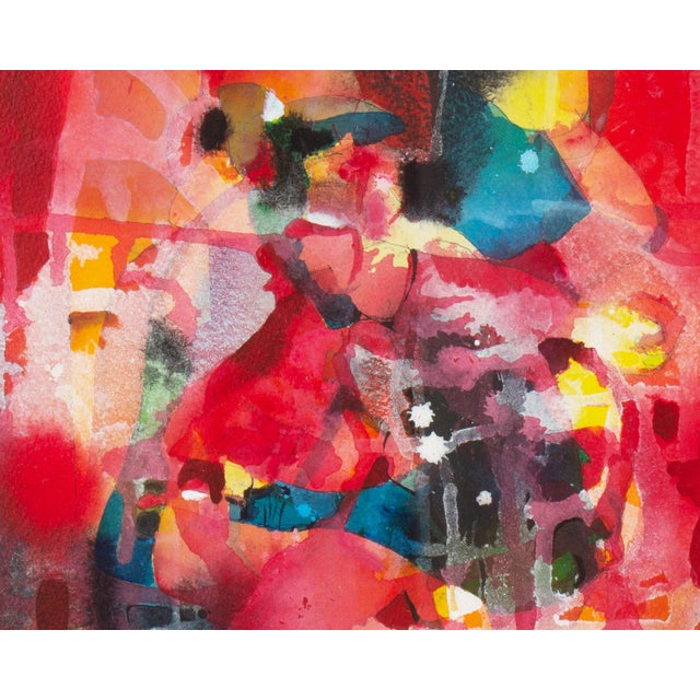 Abstract Watercolor Painting of a Figure by George Coggeshall For Sale - Image 4 of 7