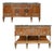 Pair of French Antique Satinwood Marble Top Servers, Sideboard. For Sale