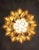 Mid-Century Modern Italian Murano Chandelier, Mazzega Style – 36 Lattimo Amber Glass Petals For Sale - Image 3 of 11