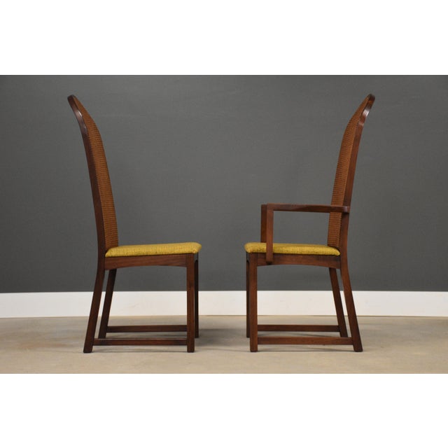 Directional 1950s Walnut and Cane Dining Chairs by Milo Baughman - Set of 6 For Sale - Image 4 of 9