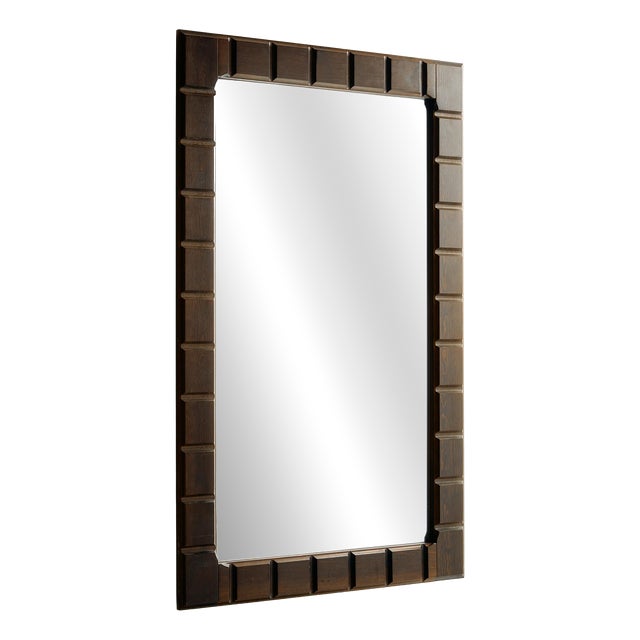 Pinewood Framed Mirror, 1960s For Sale